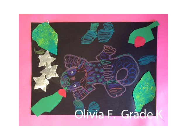 Alden Kindergarden Art Students Rousseau-inspired Artworks